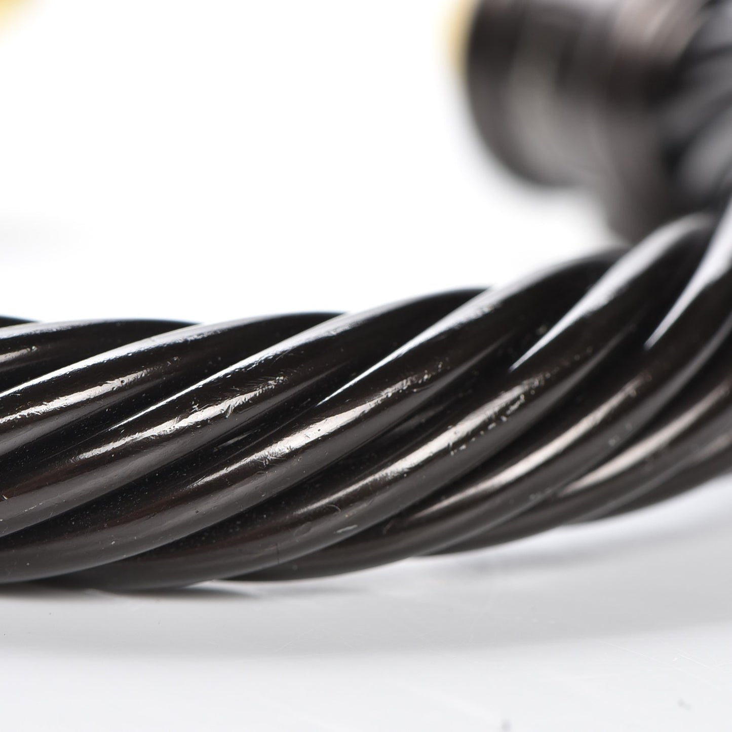 Aluminum 10mm Renaissance Cable Bracelet Black Gold