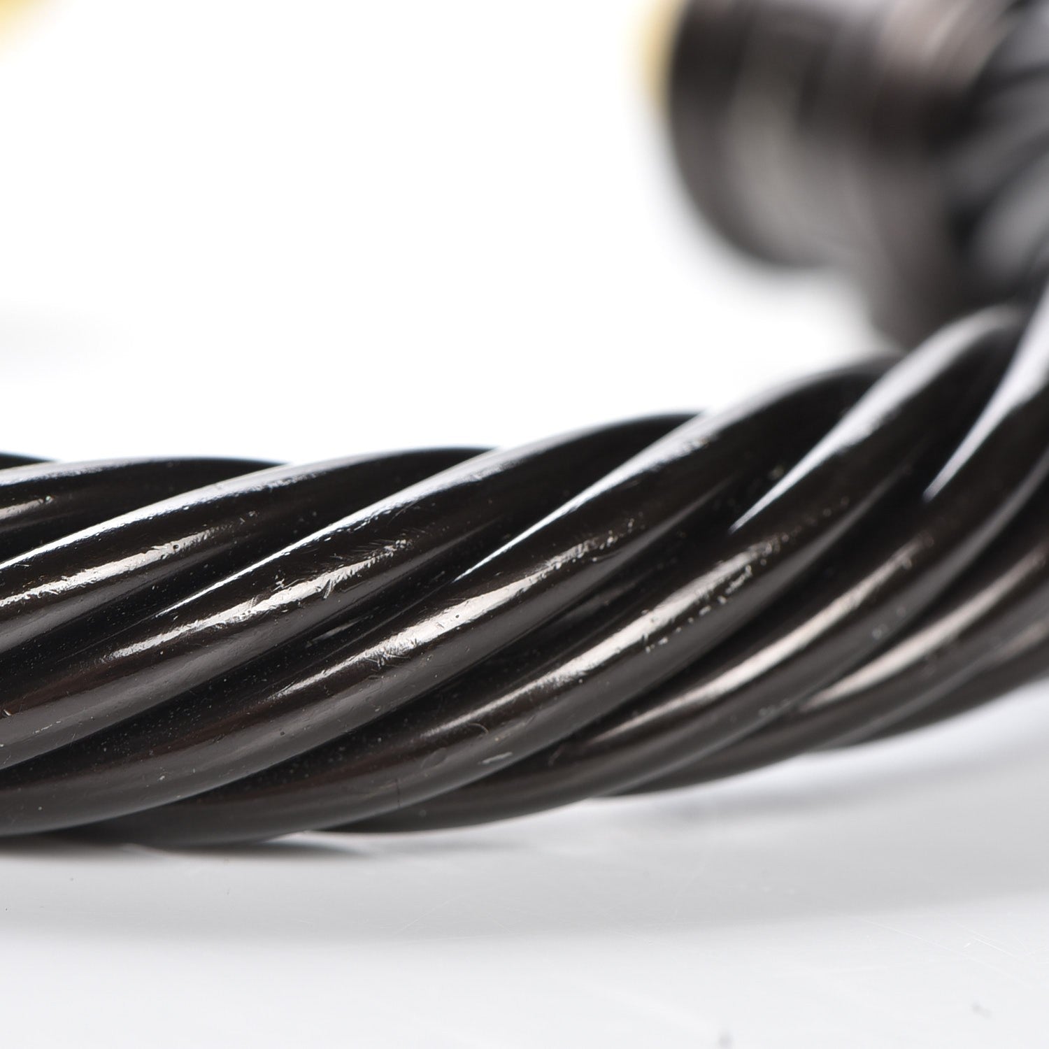 David Yurman Aluminum 10mm Renaissance Cable Bracelet Black Gold 6 of 7