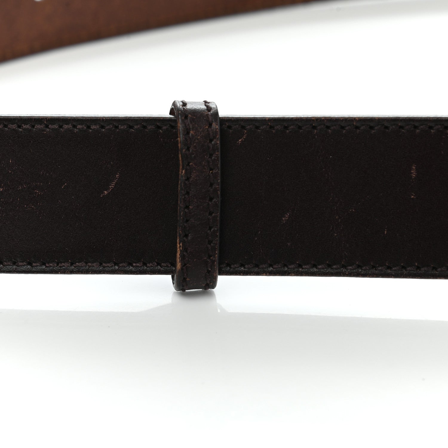 Gucci Calfskin Interlocking G 40mm Belt 85 34 Dark Brown 7 of 15
