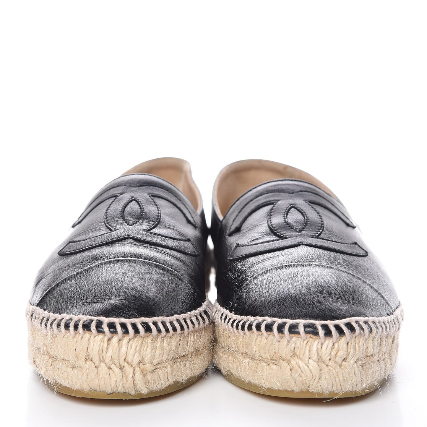Lambskin CC Espadrilles 36 Black