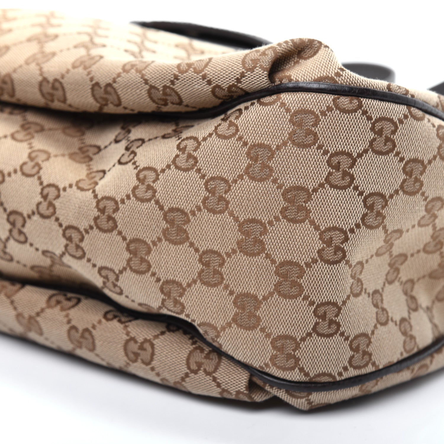 Gucci Monogram Web Medium Dressage Hobo Dark Brown 8 of 16