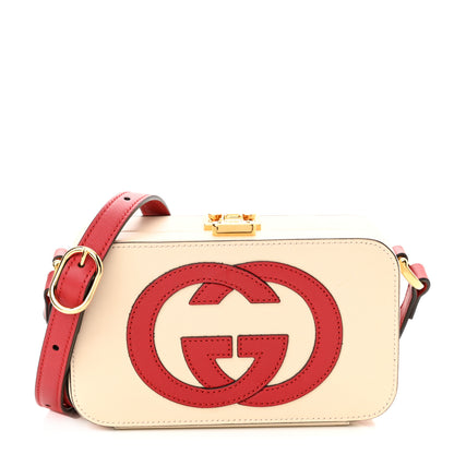 Gucci Vitello Eclipse Mini Interlocking G Shoulder Bag Mystic White Hibiscus Red 1 of 10