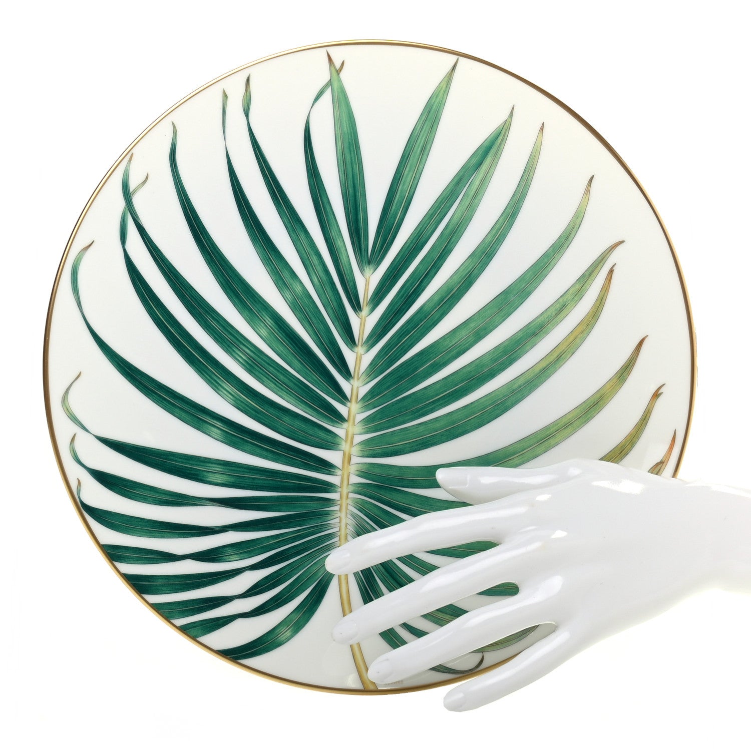 Hermes Porcelain Passifolia Dinner Plate N°2 Set of 2 2 of 5