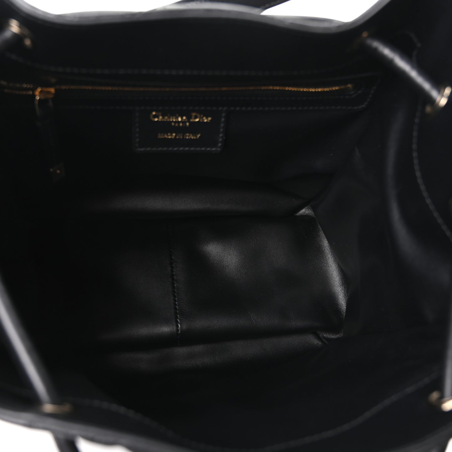 Calfskin Macrocannage Medium D-Motion Bag Black