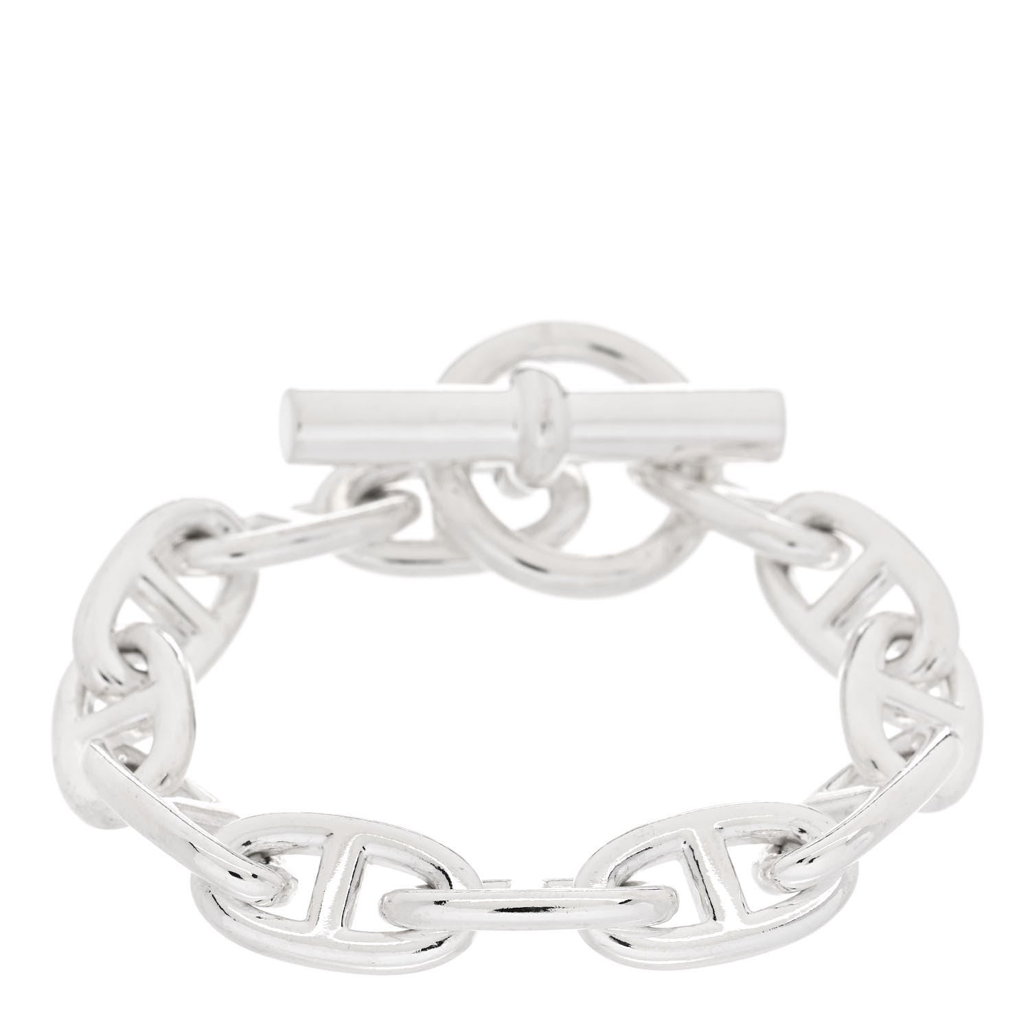 Hermes Sterling Silver GM Chaine d'Ancre Bracelet 1 of 6