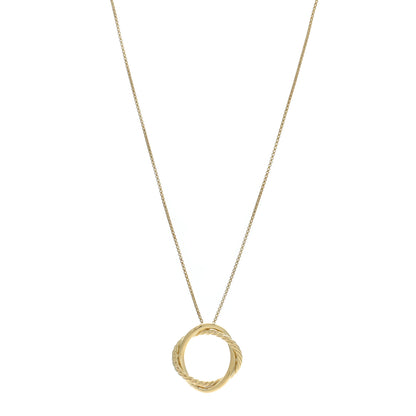 David Yurman 18K Yellow Gold Infinity Pendant Necklace 1 of 4