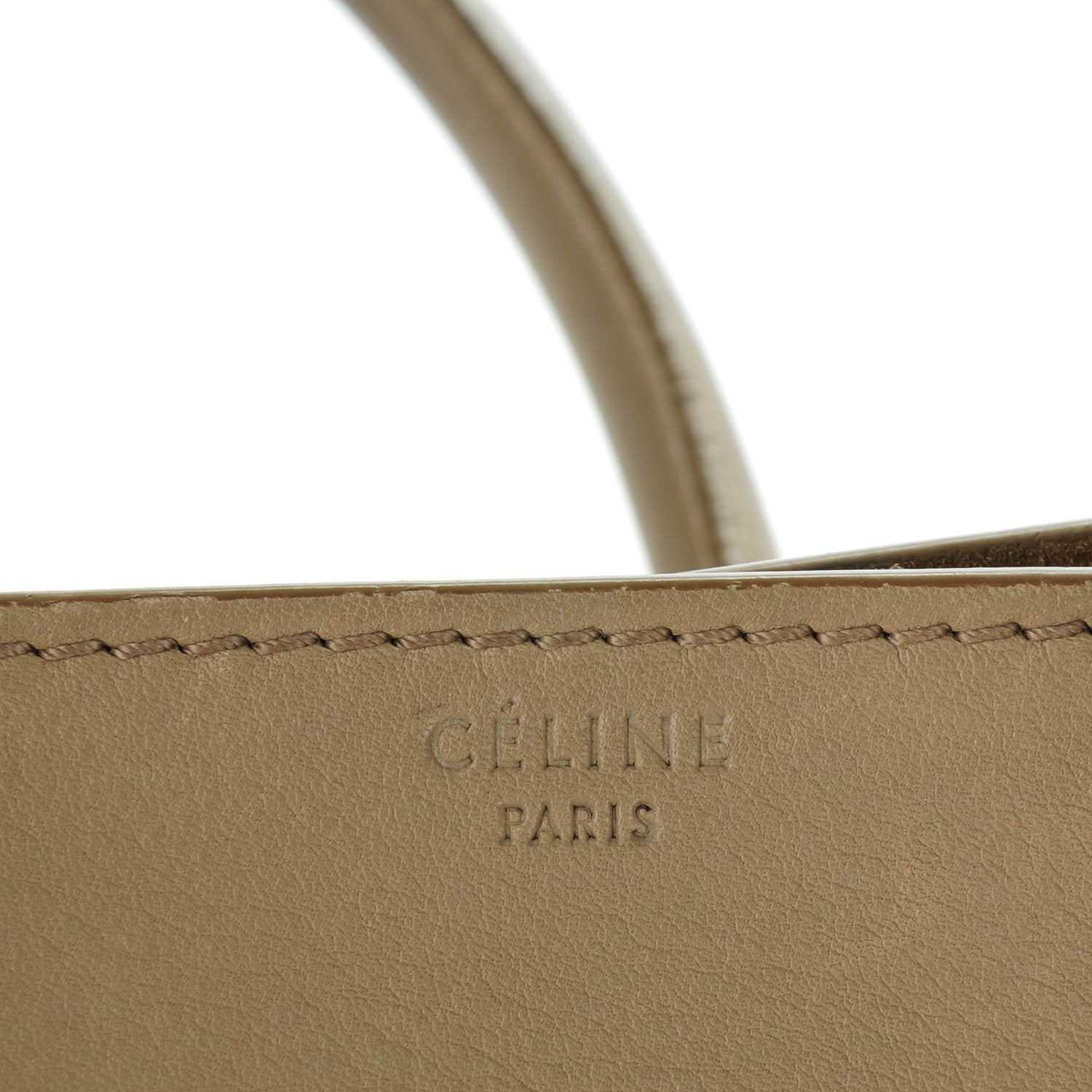 Celine Supple Calfskin Medium Phantom Luggage Beige 8 of 9