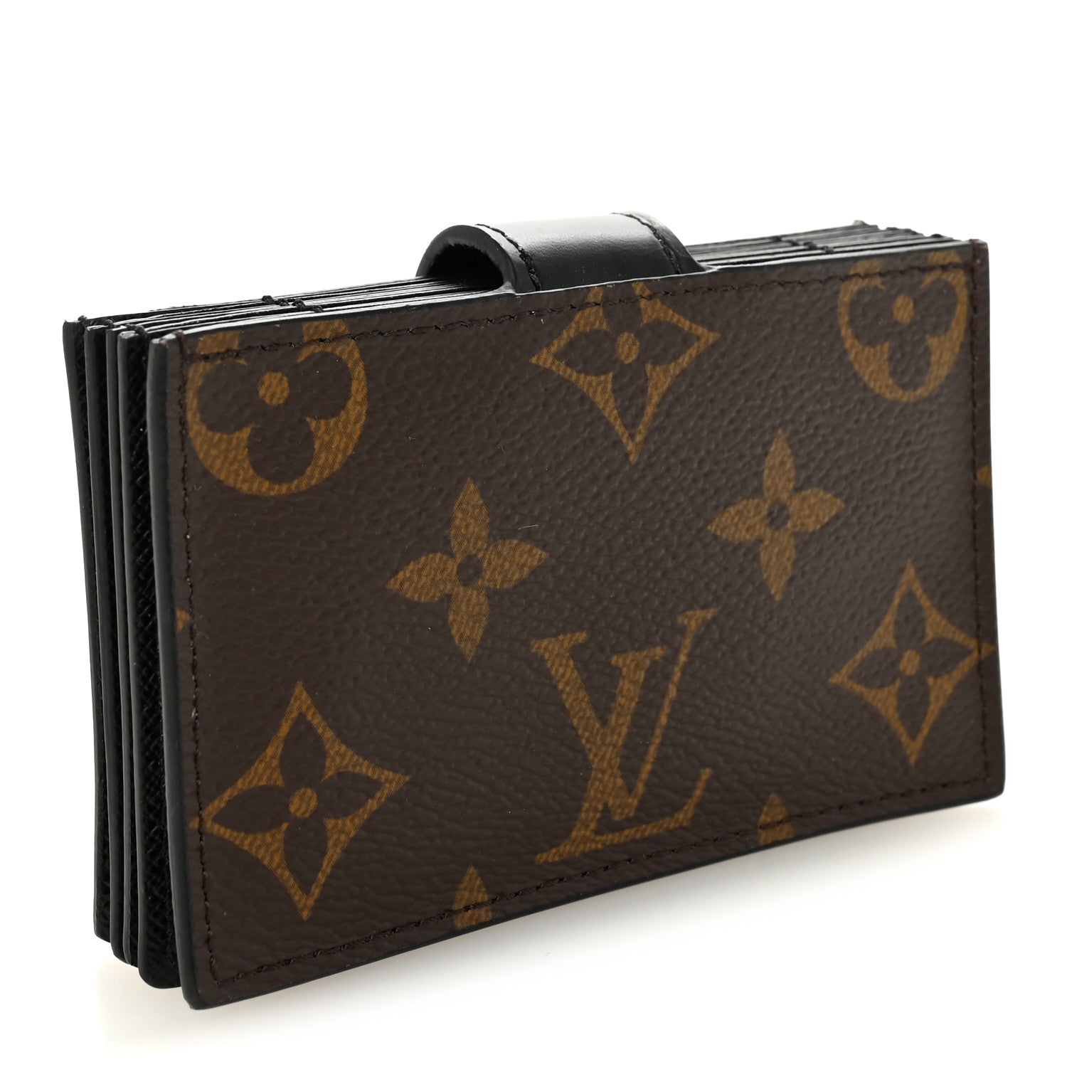 Louis Vuitton Monogram Gusset Card Holder Black 3 of 7