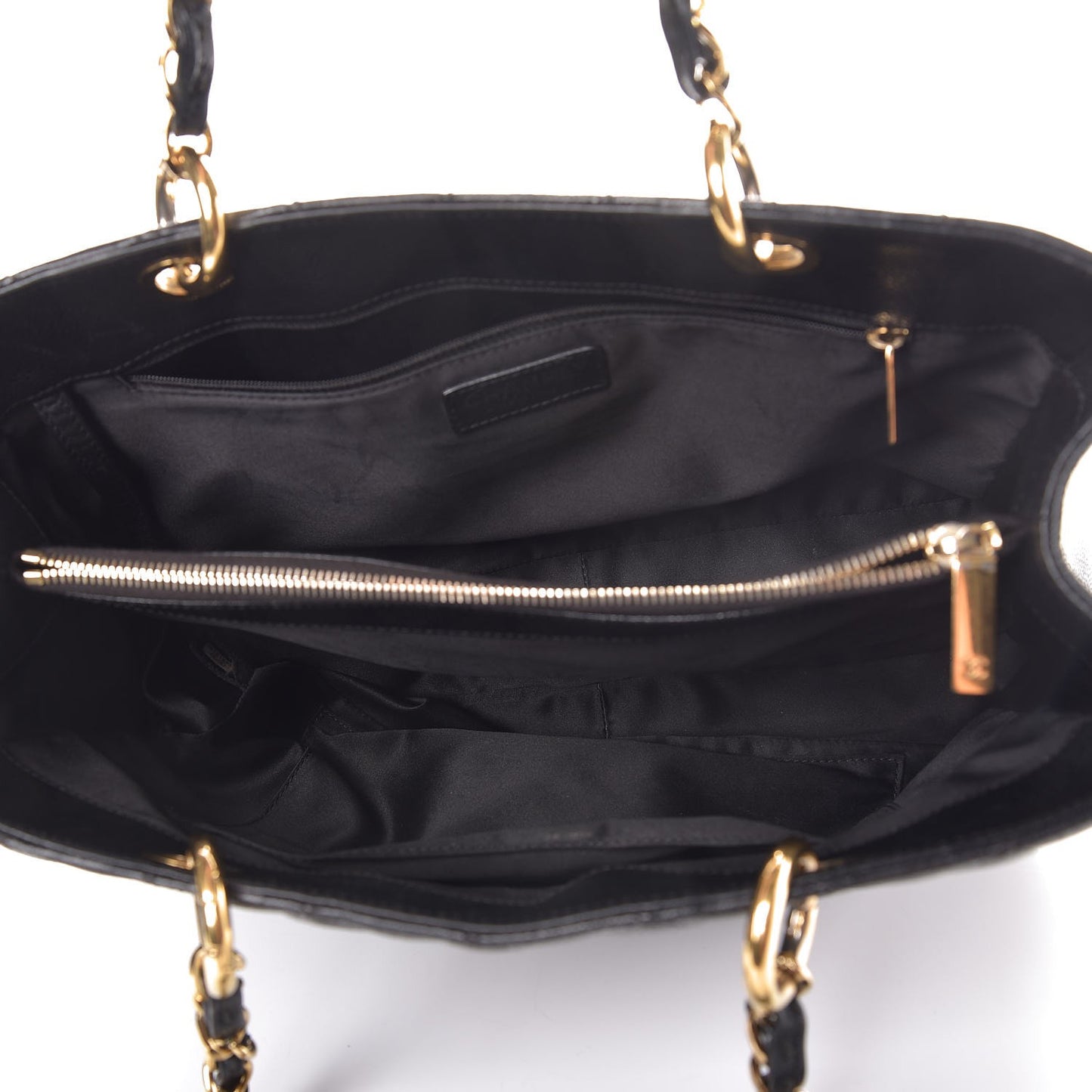 Caviar Quilted Grand Shopping Tote GST Black
