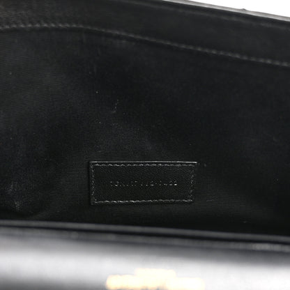 Saint Laurent Patent Matelasse Chevron Monogram Envelope Clutch Black 7 of 10