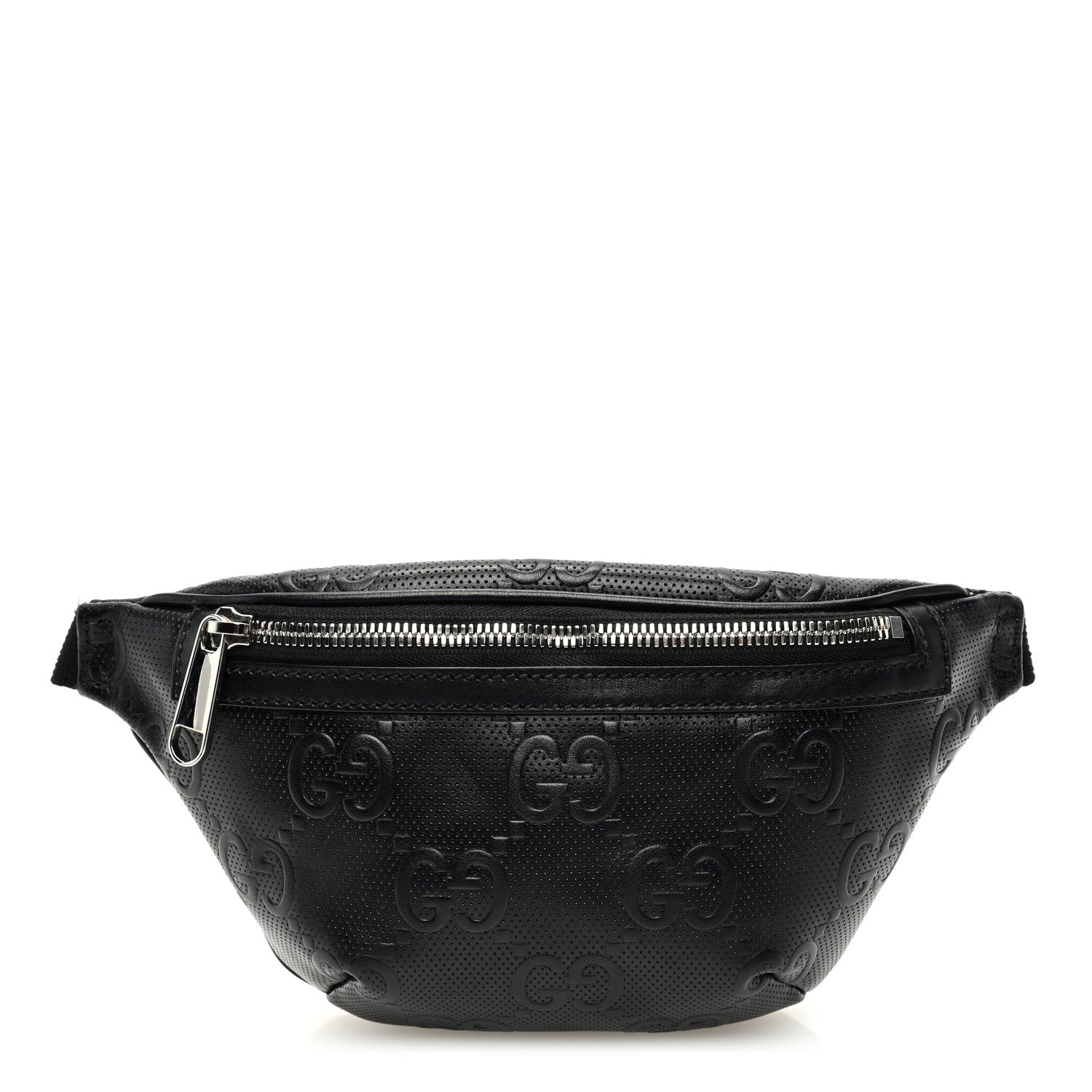 Gucci Calfskin GG Tennis Embossed Belt Bag Black 1 of 11