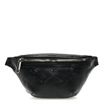 Gucci Calfskin GG Tennis Embossed Belt Bag Black 1 of 11