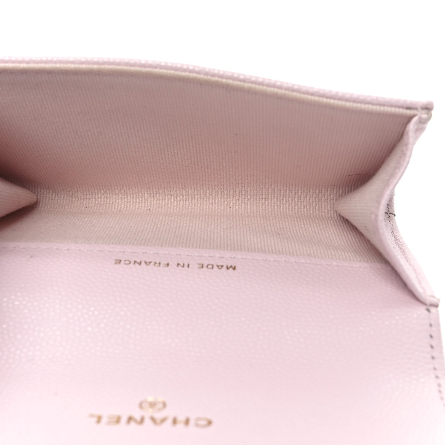 Chanel Caviar Quilted Flap Card Holder Wallet Light Pink 5 of 9