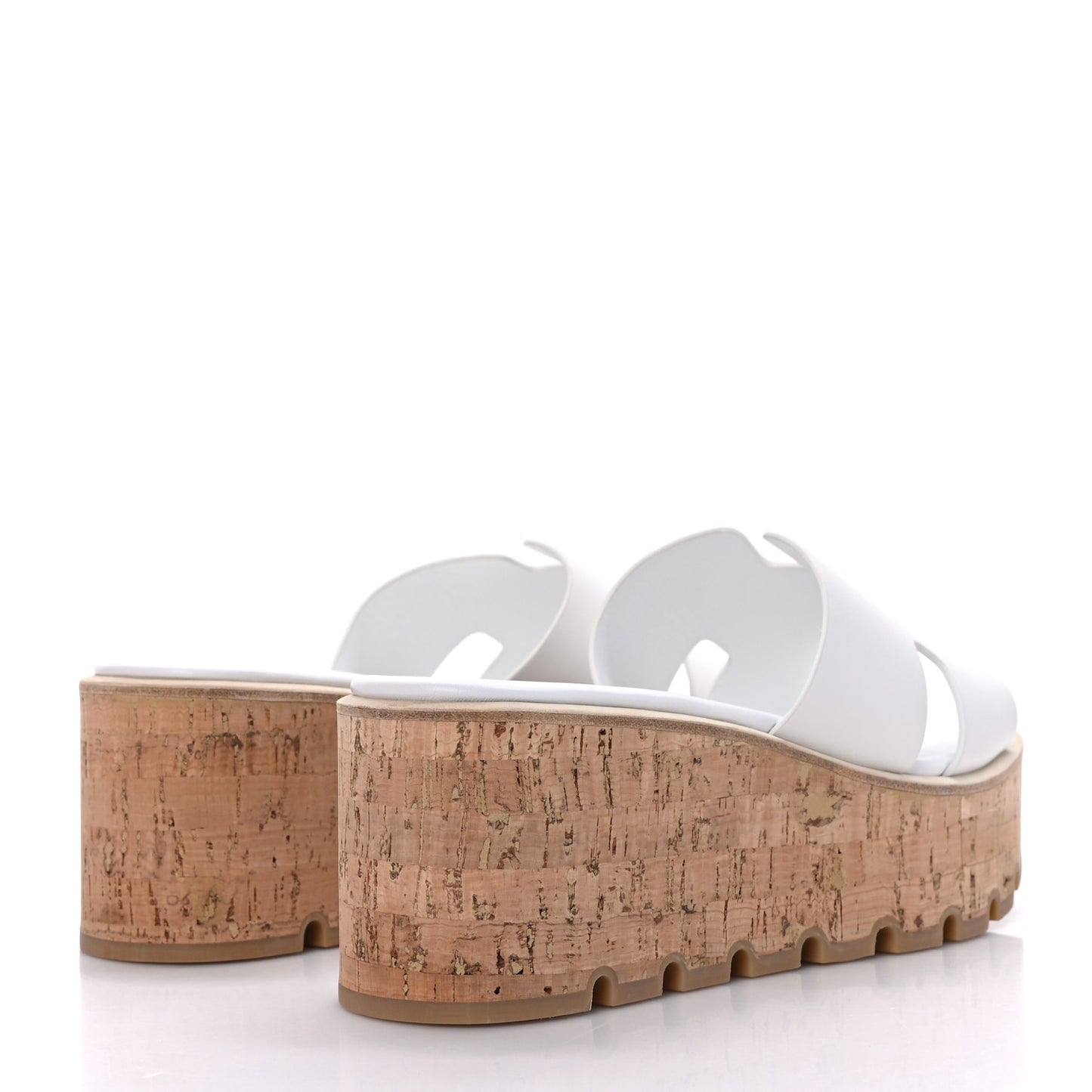 Calfskin Cork Eze 30 Sandals 41 White