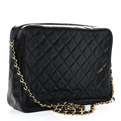 Chanel Lambskin Quilted CC Tassel Camera Case Black 3 of 20