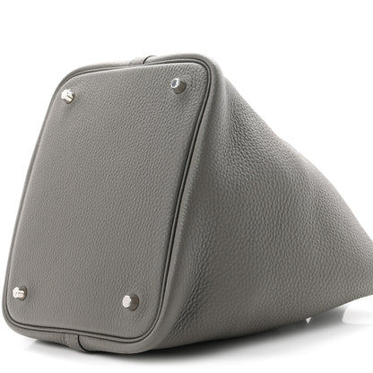 Hermes Taurillon Clemence Picotin Lock 22 MM Gris Meyer 10 of 11