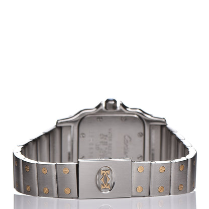 Cartier Stainless Steel 18K Yellow Gold 24mm Santos De Cartier Galbee Quartz Watch 4 of 8