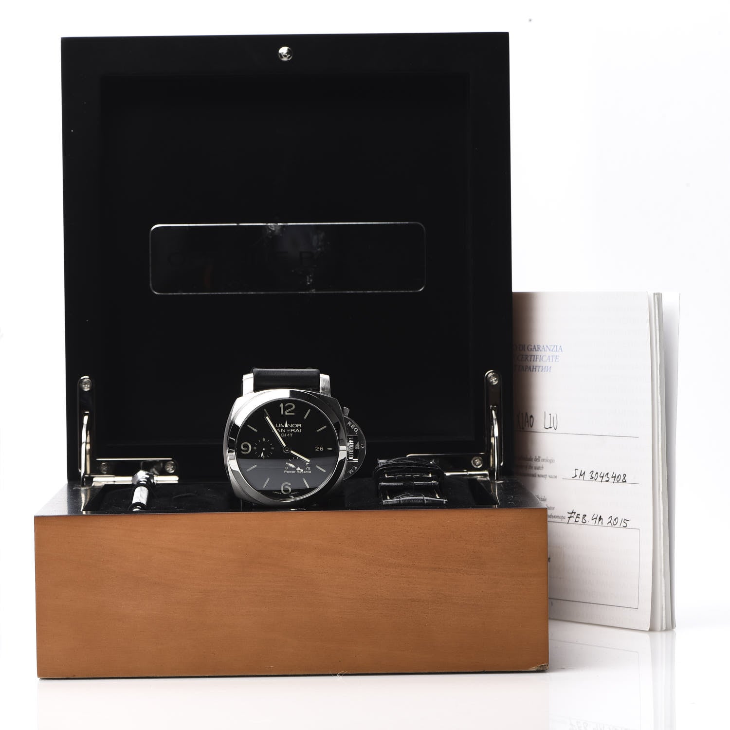 Panerai Stainless Steel Rubber 44mm Luminor 1950 3 Day Power Reserve GMT Automatic Watch Black PAM00321 8 of 8