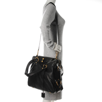 Saint Laurent Calfskin Muse Messenger Bag Black 2 of 8
