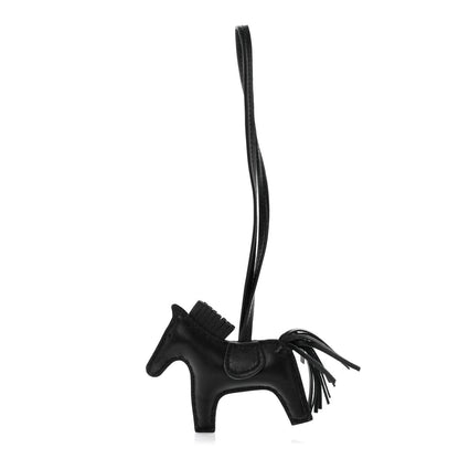 Hermes Milo Lambskin Grigri Rodeo Horse Bag Charm PM So Black 1 of 6