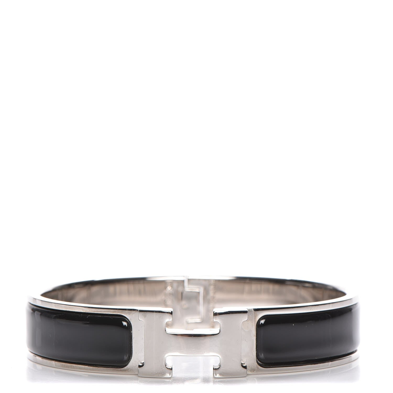Hermes Enamel Narrow Clic Clac H Bracelet PM Black 1 of 5