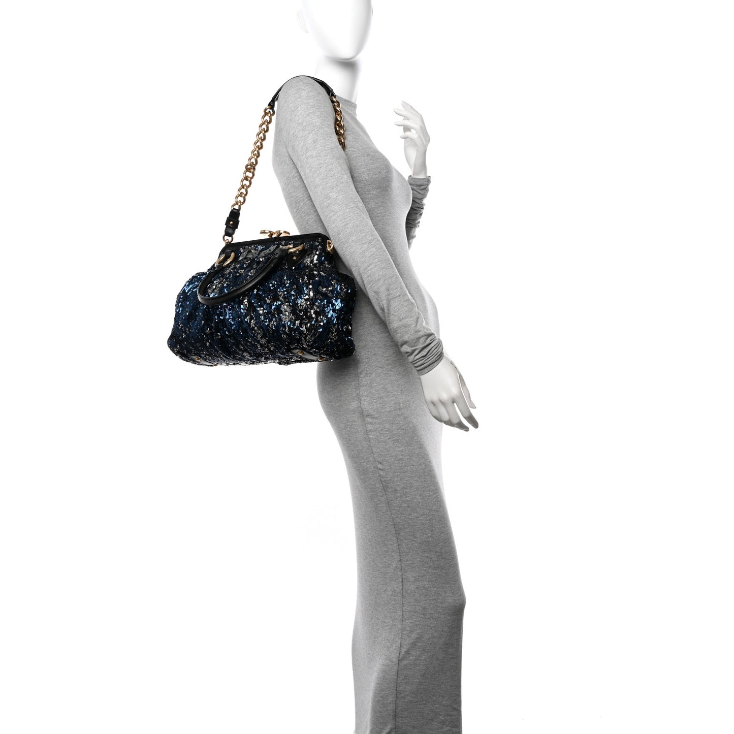 Sequined New York Rocker Stam Blue