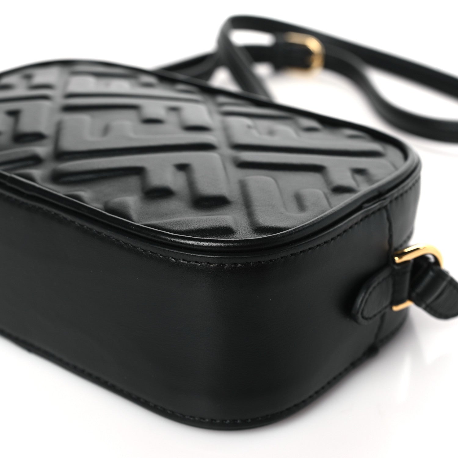 Fendi Vitello Epoque FF Embossed Camera Case Black 8 of 8