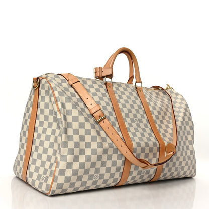 Louis Vuitton Damier Azur Keepall Bandouliere 55 3 of 11