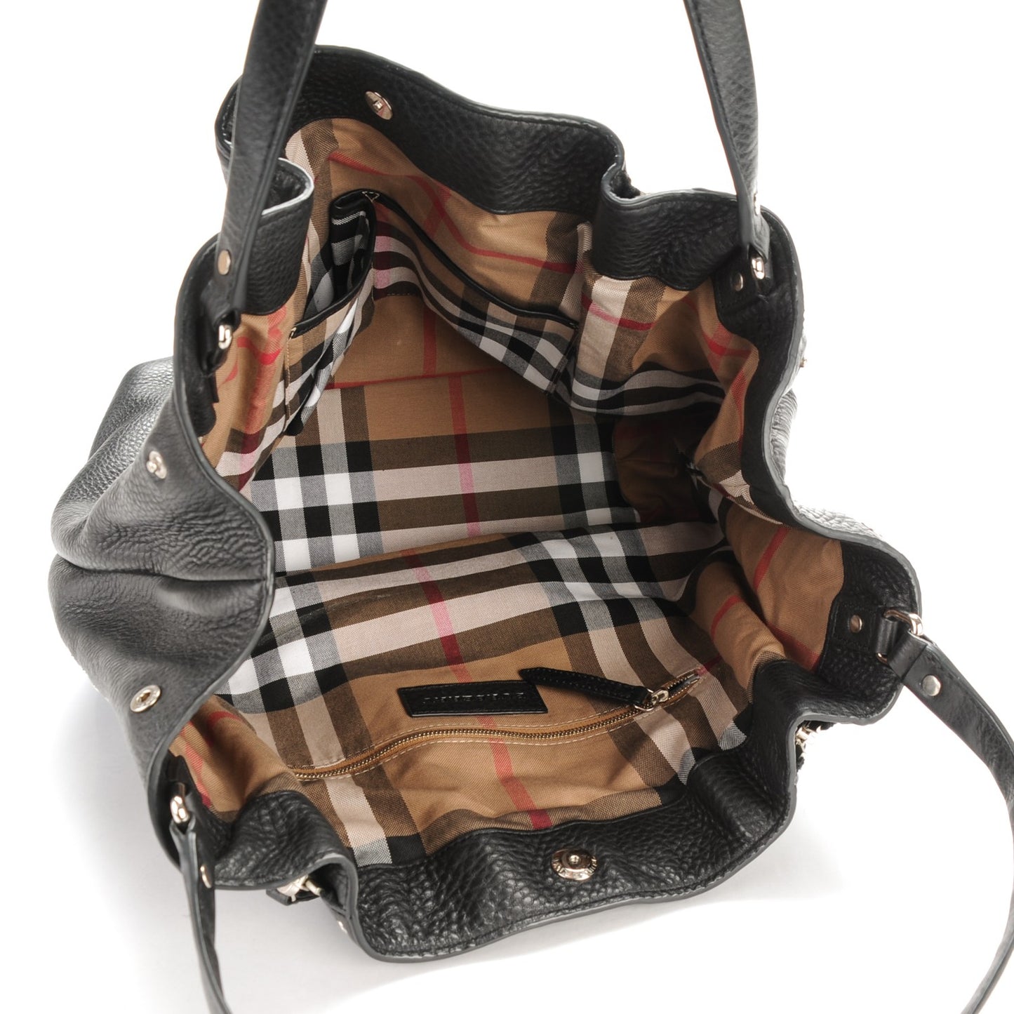 Calfskin Grommet Medium Maidstone Shoulder Bag Black