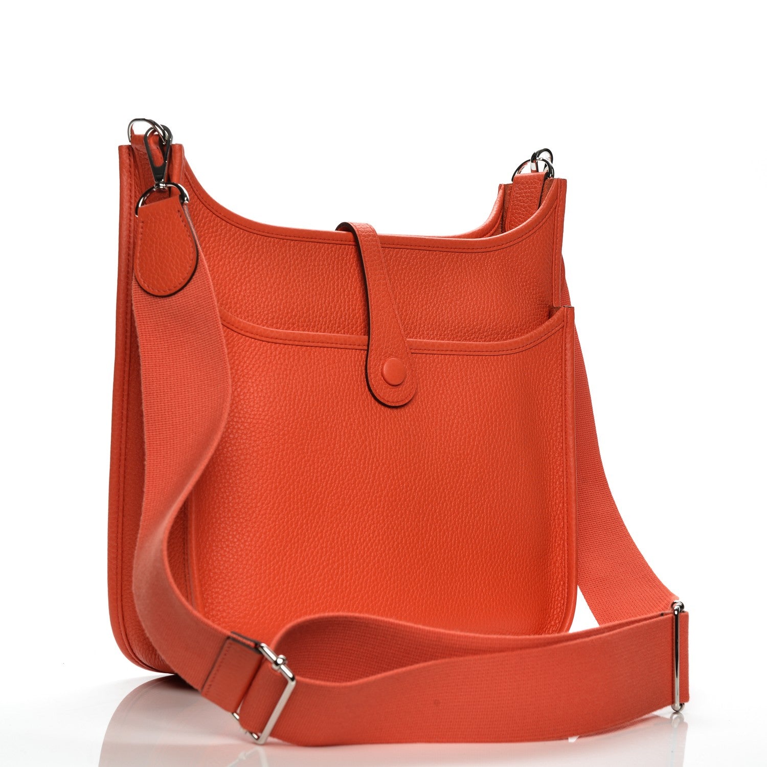 Hermes Taurillon Clemence Evelyne III PM Orange Poppy 3 of 8