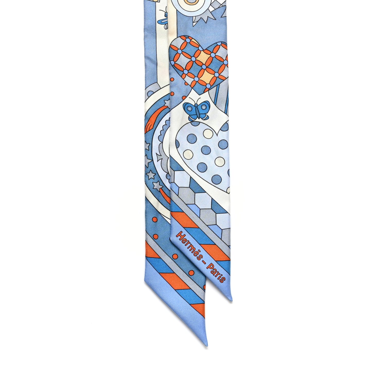 Silk Les Murmures de la Foret Twilly Bleu Jean Orange