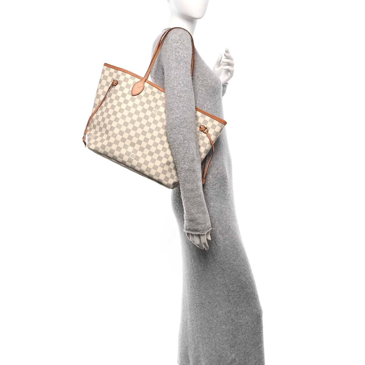 Damier Azur Neo Neverfull MM Rose Ballerine