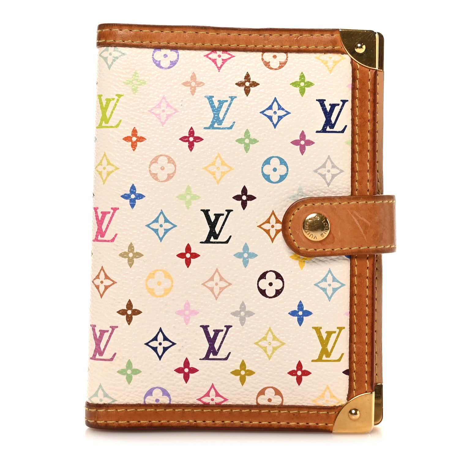 Louis Vuitton Monogram Multicolor Small Ring Agenda Cover White 1 of 6