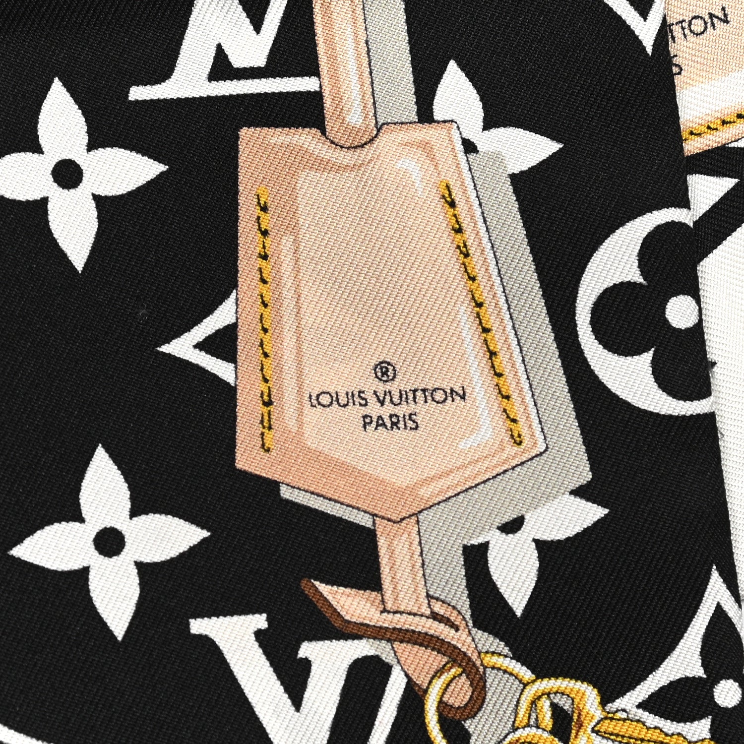 Louis Vuitton Silk Monogram Confidential Bandeau Black 2 of 5