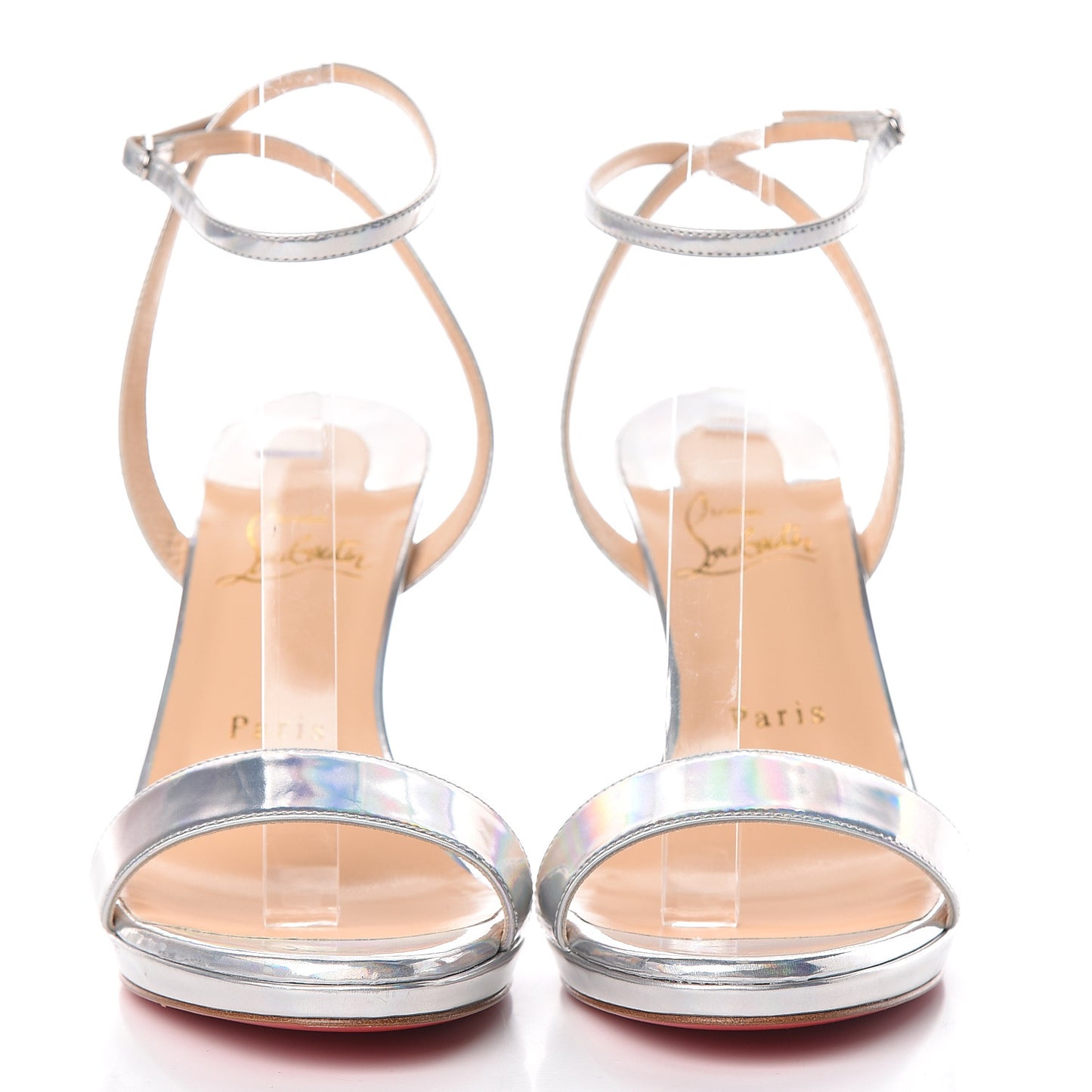 Specchio Laser Loubi Queen 100 Platform Sandals 38 Silver