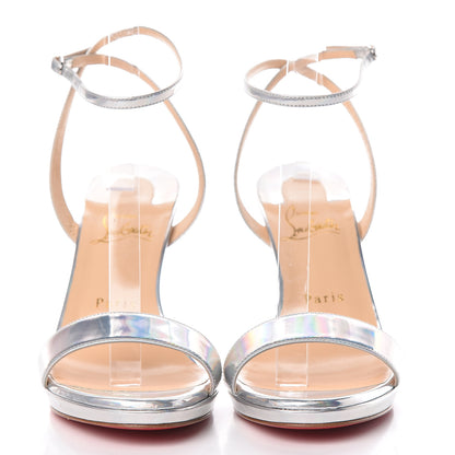 Christian Louboutin Specchio Laser Loubi Queen 100 Platform Sandals 38 Silver 2 of 8