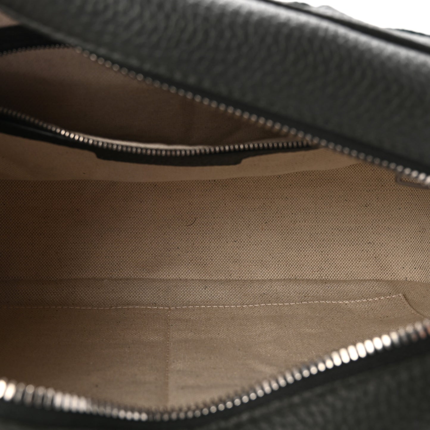 Grained Calfskin Intrecciato Medium Camera Bag Dark Green