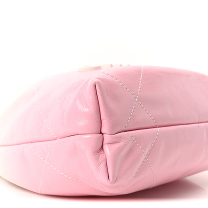Chanel Patent Gradient Calfskin Quilted Mini Chanel 22 White Light Pink 9 of 10
