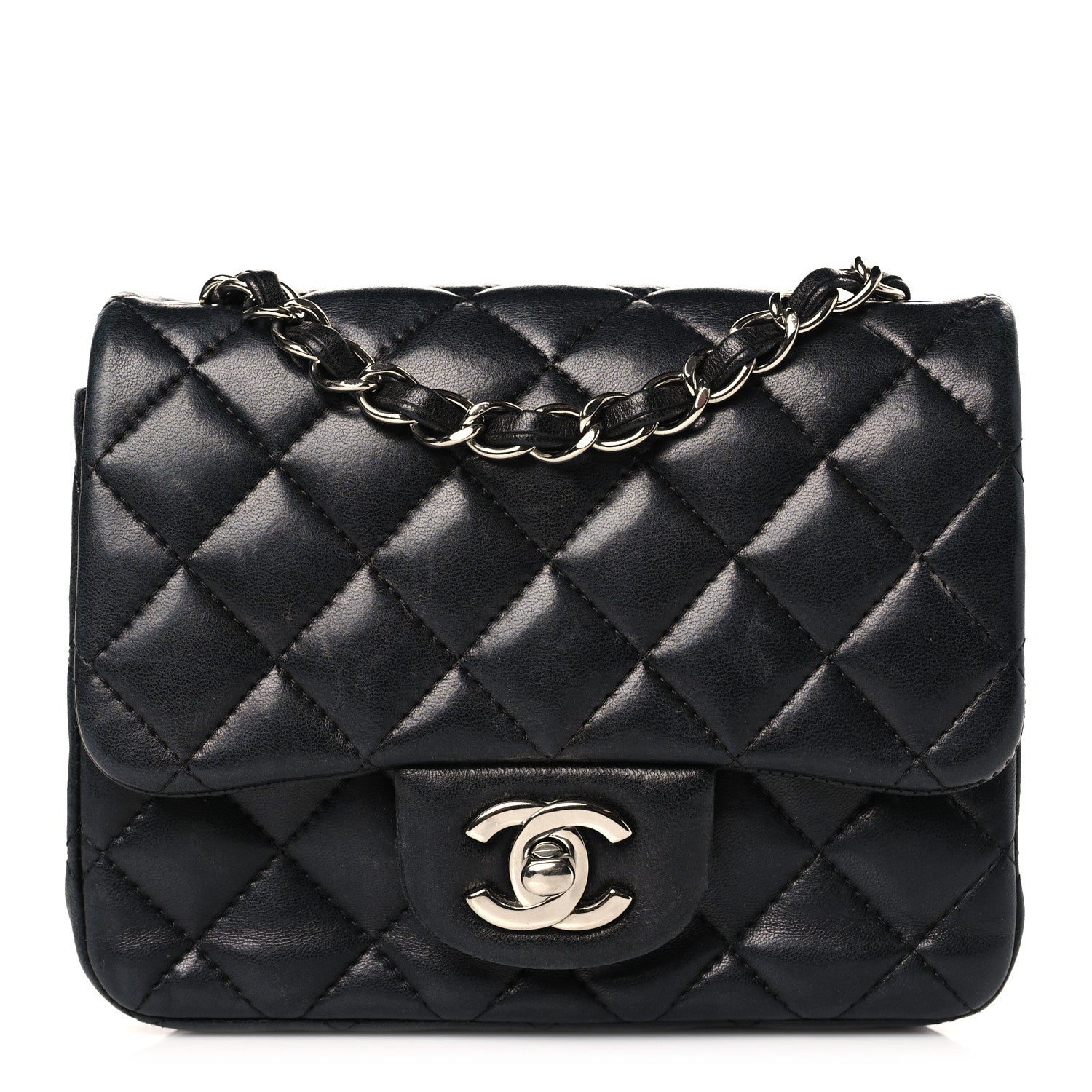 Chanel Lambskin Quilted Mini Square Flap Black 1 of 11