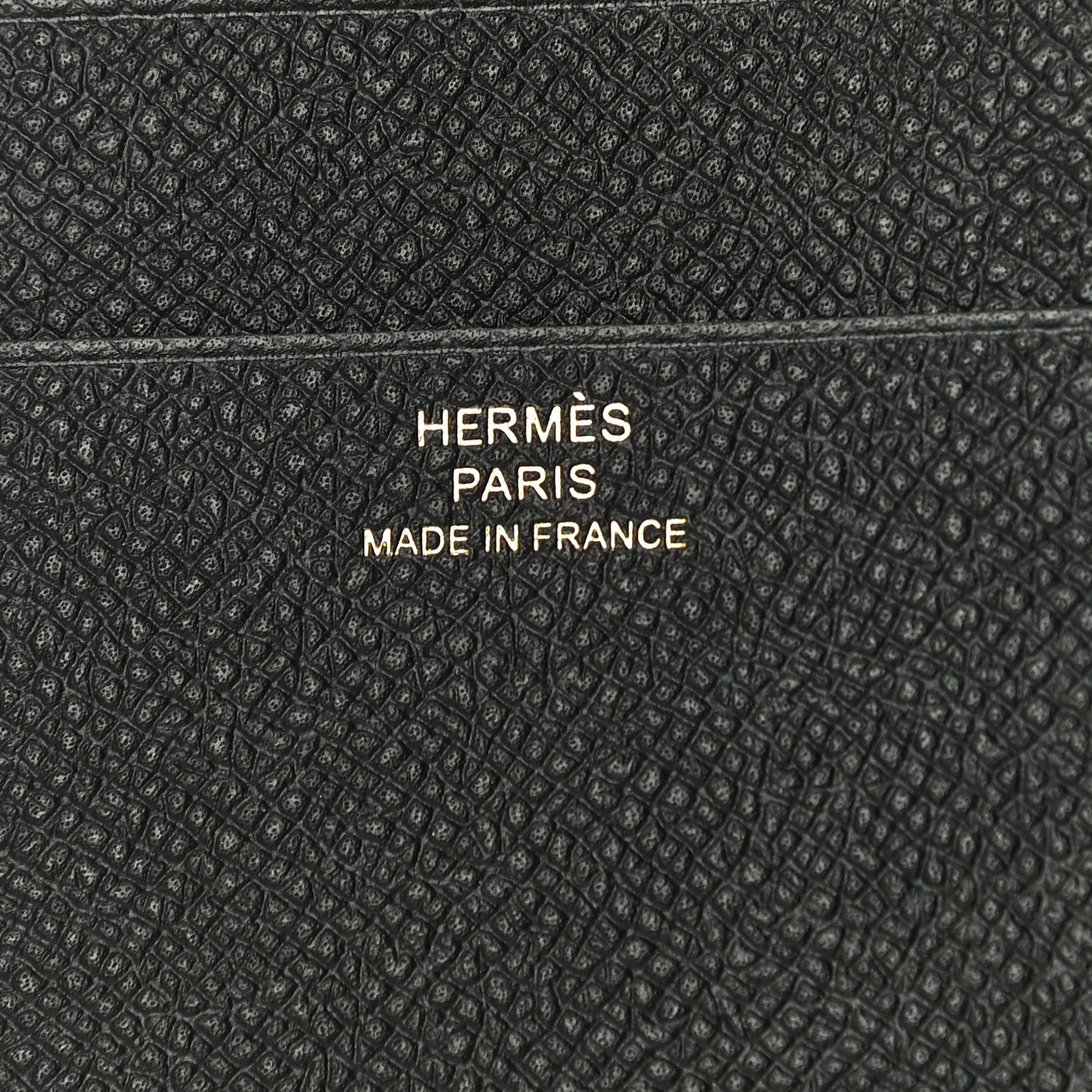 Hermes Epsom Tri-Fold Compact Bearn Wallet Black 6 of 9