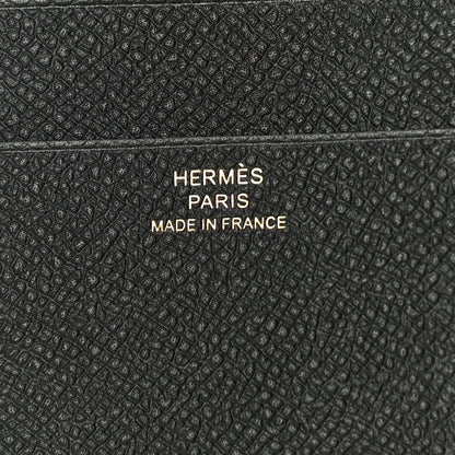 Hermes Epsom Tri-Fold Compact Bearn Wallet Black 6 of 9