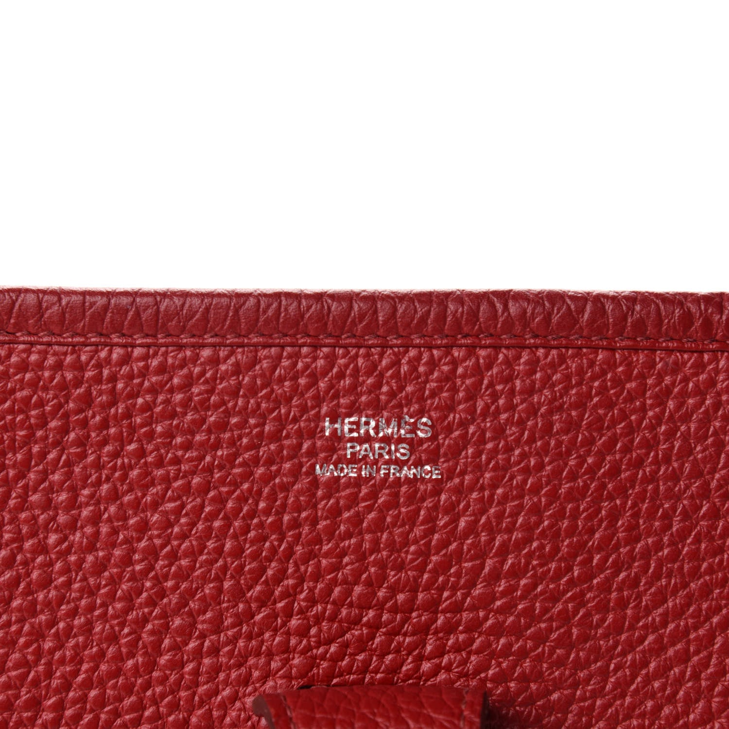 Hermes Taurillon Clemence Evelyne III GM Rouge Garance 11 of 14