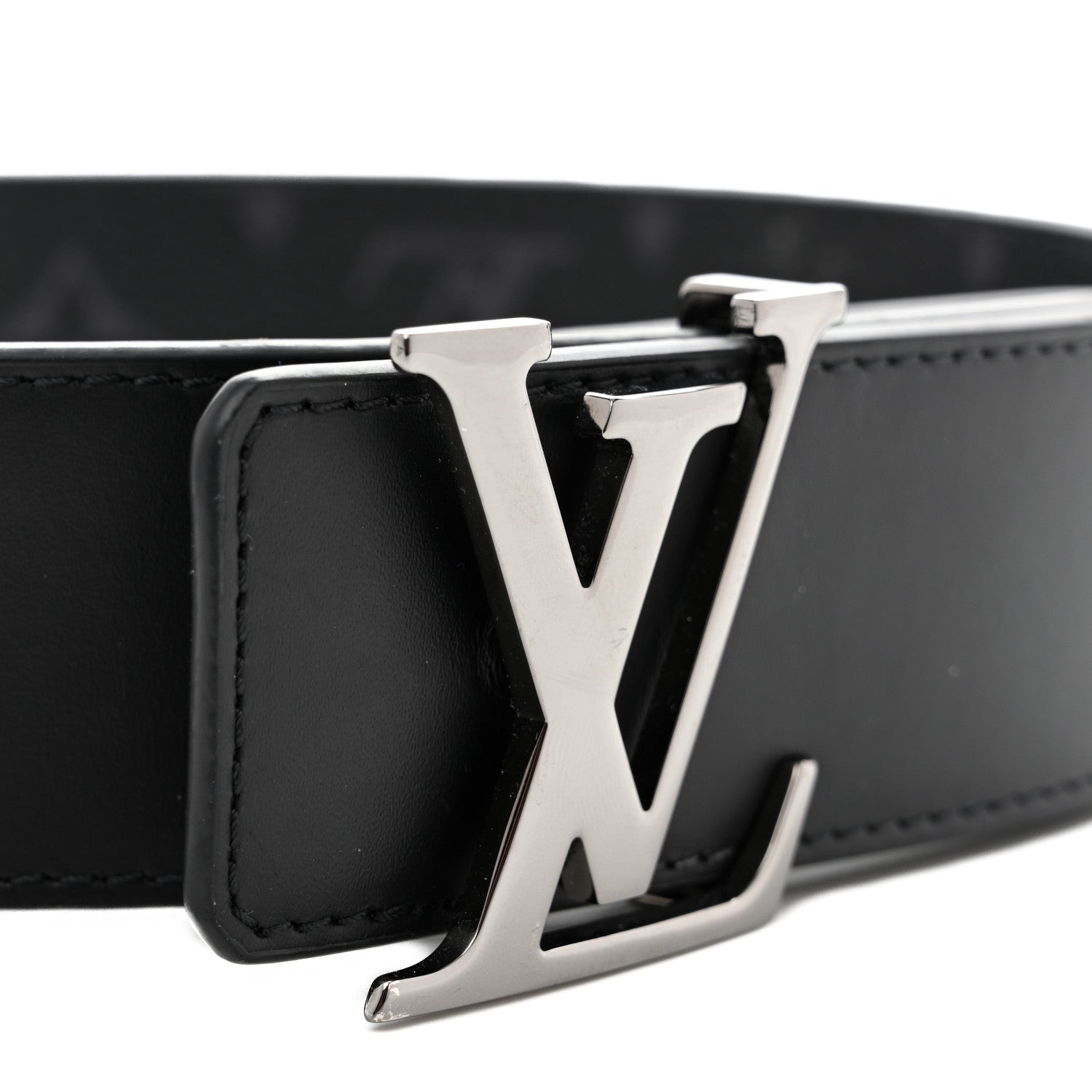 Louis Vuitton Monogram Eclipse Taigarama 40mm LV Initiales Reversible Belt 95 38 Black 9 of 9