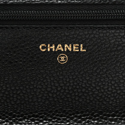 Chanel Caviar Quilted Wallet on Chain WOC Black 6 of 11