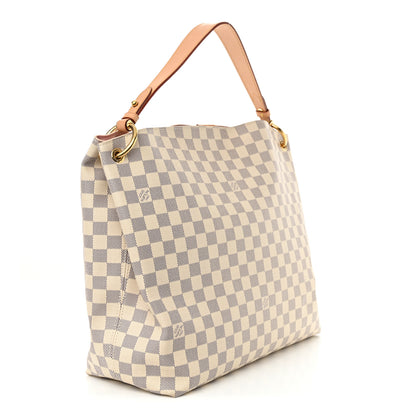 Louis Vuitton Damier Azur Graceful MM Rose Ballerine 3 of 10