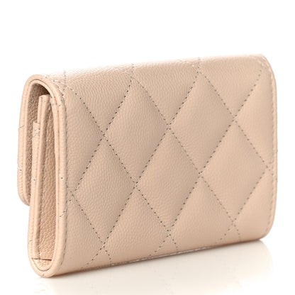 Chanel Caviar Pearl Quilted Coco Candy Flap Card Holder Beige 3 of 12
