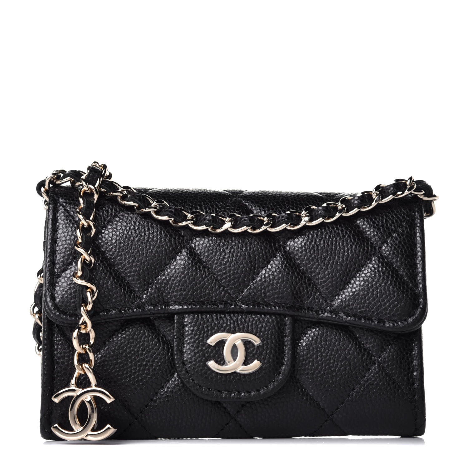 Chanel Caviar Quilted Flap Classic Belt Bag Black 1 of 9