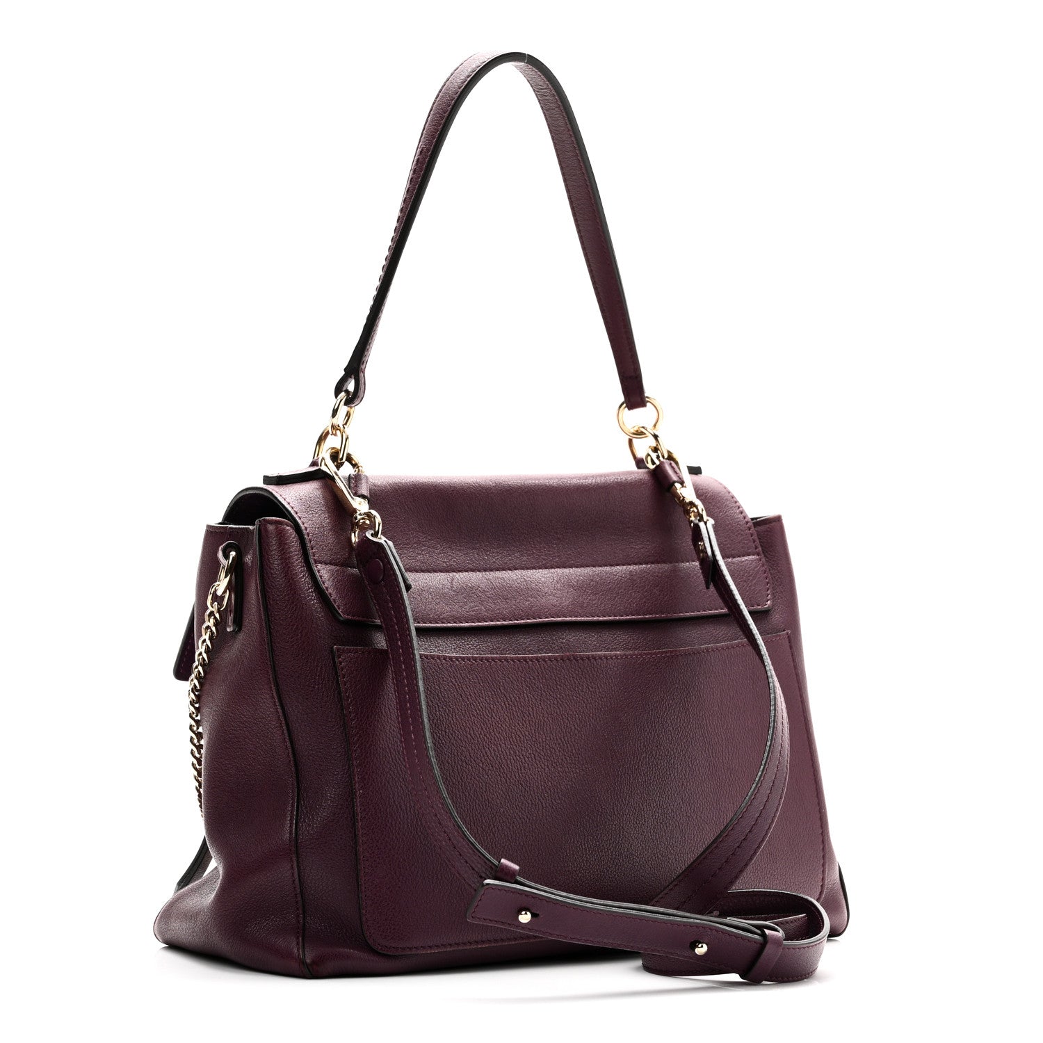 Chloe Calfskin Medium Faye Day Shoulder Bag Intense Violine 3 of 9