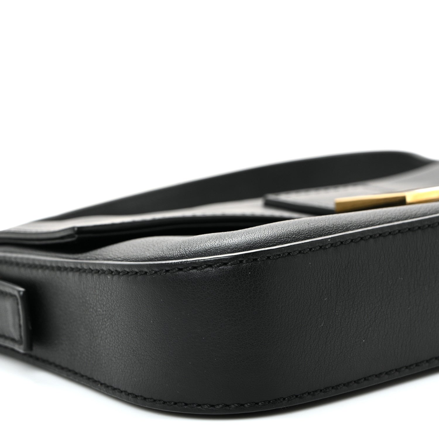 Fendi Vitello Flamingo Enamel Baguette Black 9 of 10