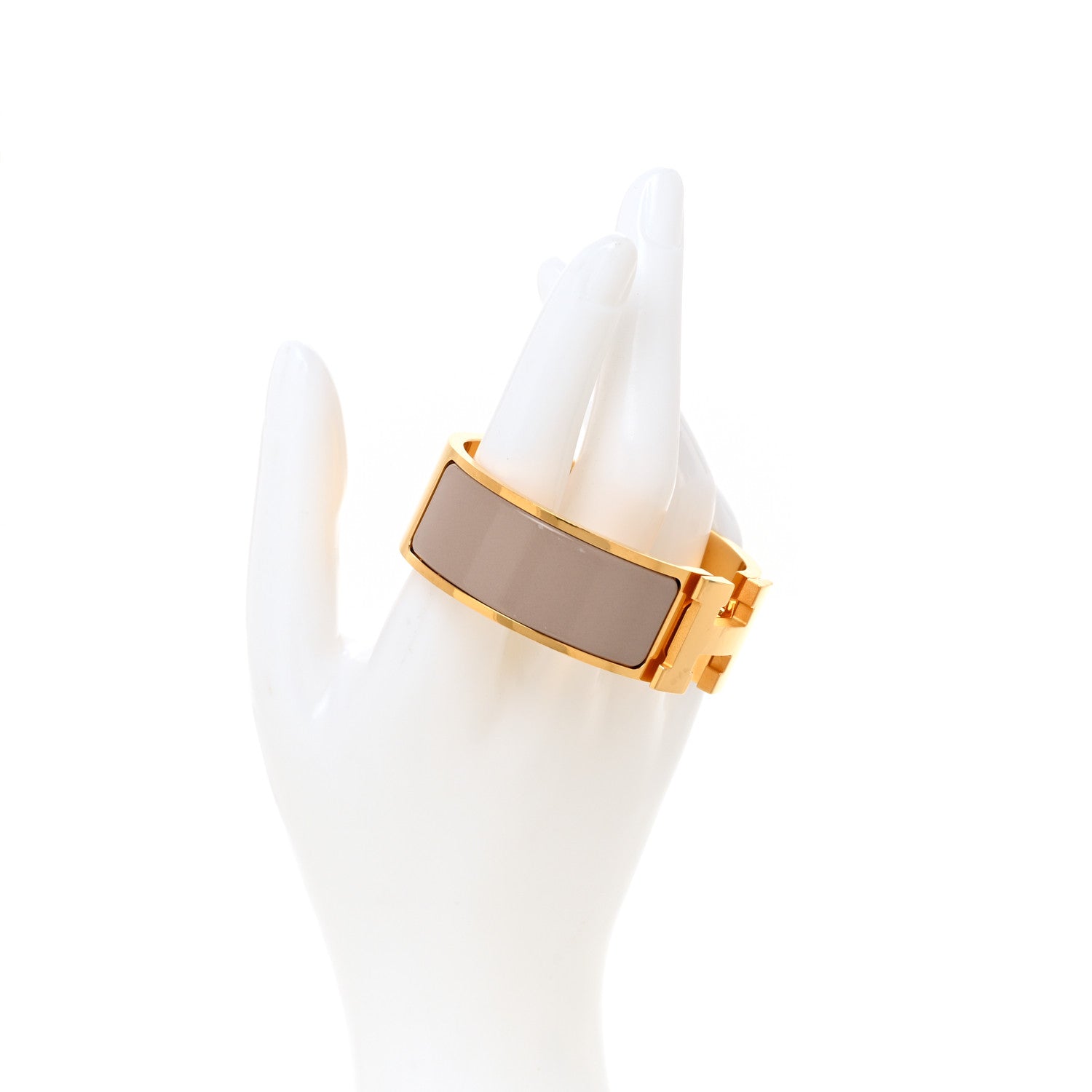 Hermes Enamel Wide Clic Clac H Bracelet PM Marron Glace 2 of 4